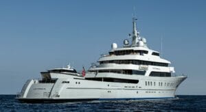 the superyacht Victorious