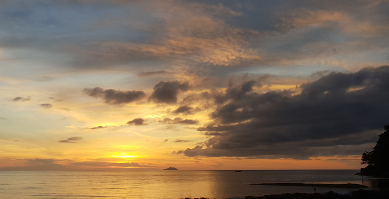 Anambas Islands sunset at Tarempa