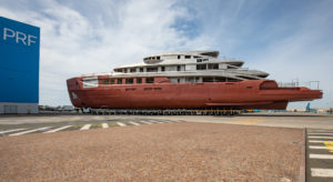 Benetti FB289 yacht outfitting begins