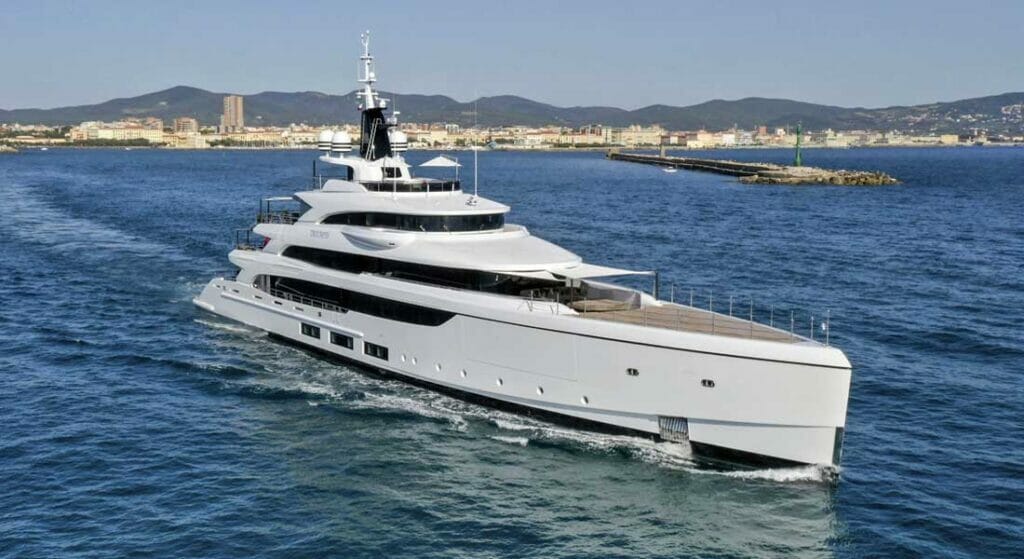 the Benetti Triumph superyacht saw delivery in 2021