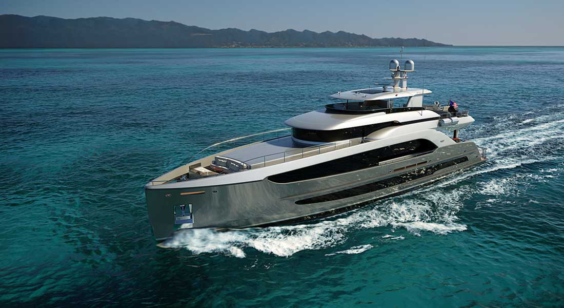 the Burger 120 Raised Pilothouse Motor Yacht is a megayacht with surprises