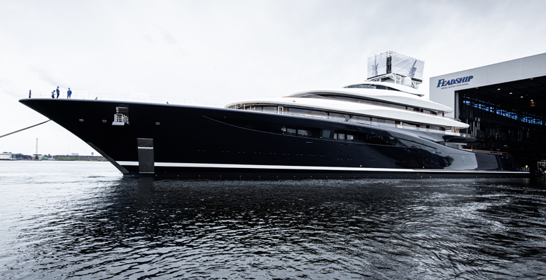 Feadship Yacht Project 821 in the water