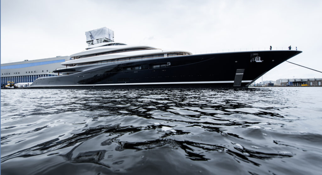 Feadship Yacht Project 821 launch day
