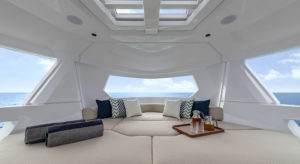 Ferretti Yachts Infynito 90 yacht bow lounge