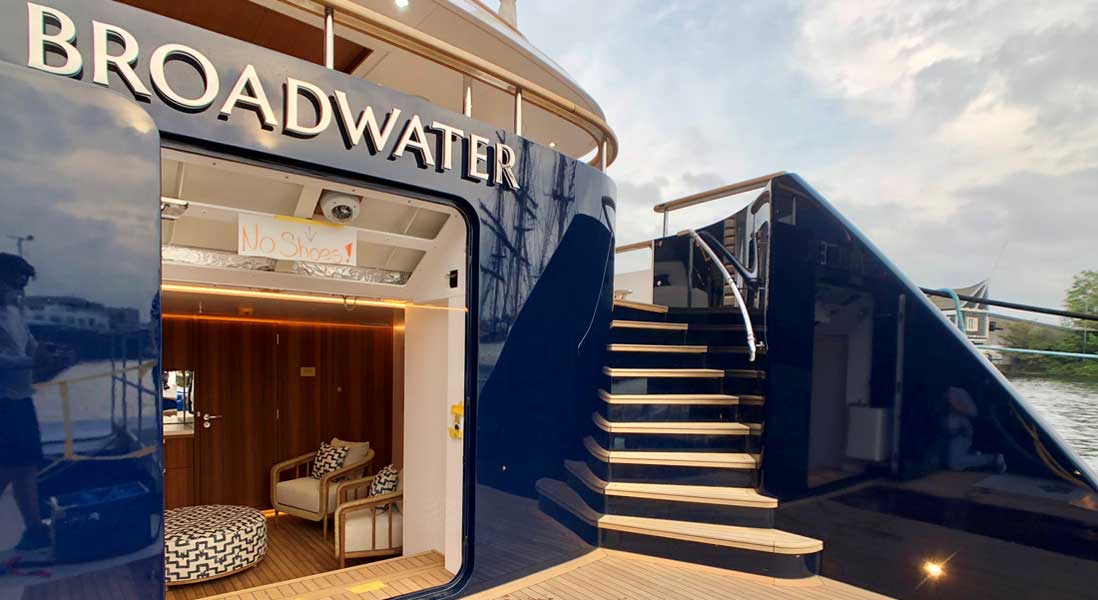 the Broadwater refit took place at the Huisfit superyacht facilities