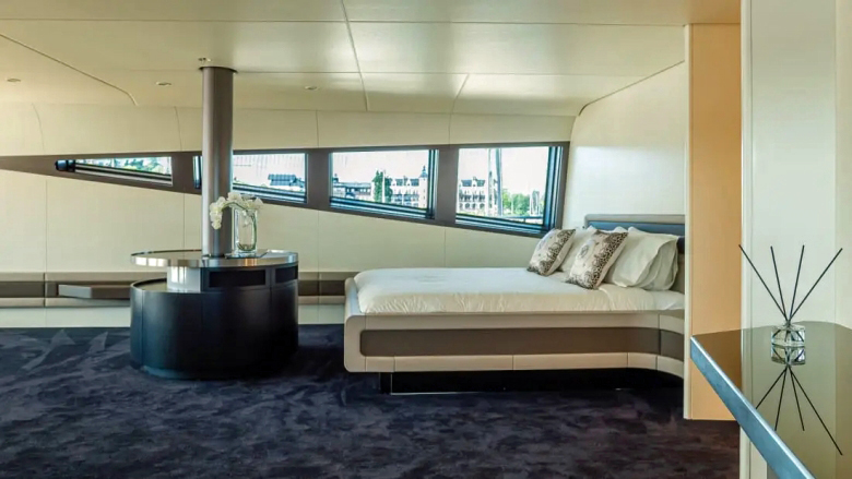 the Royal Falcon One yacht stateroom