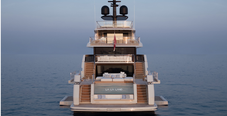 the Sanlorenzo yacht La La Land has 6 decks