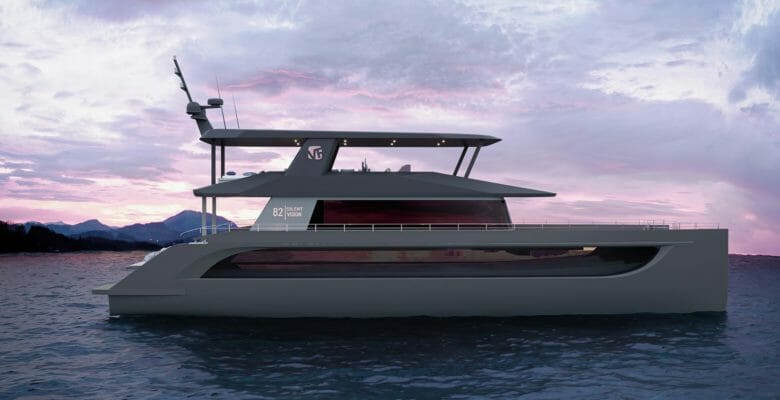 the Silent VisionF 82 megayacht is a catamaran