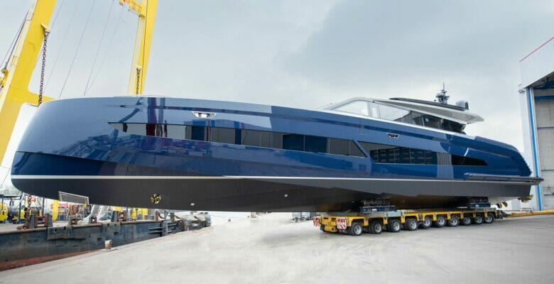 the Vanquish Yachts VQ115 yacht launch